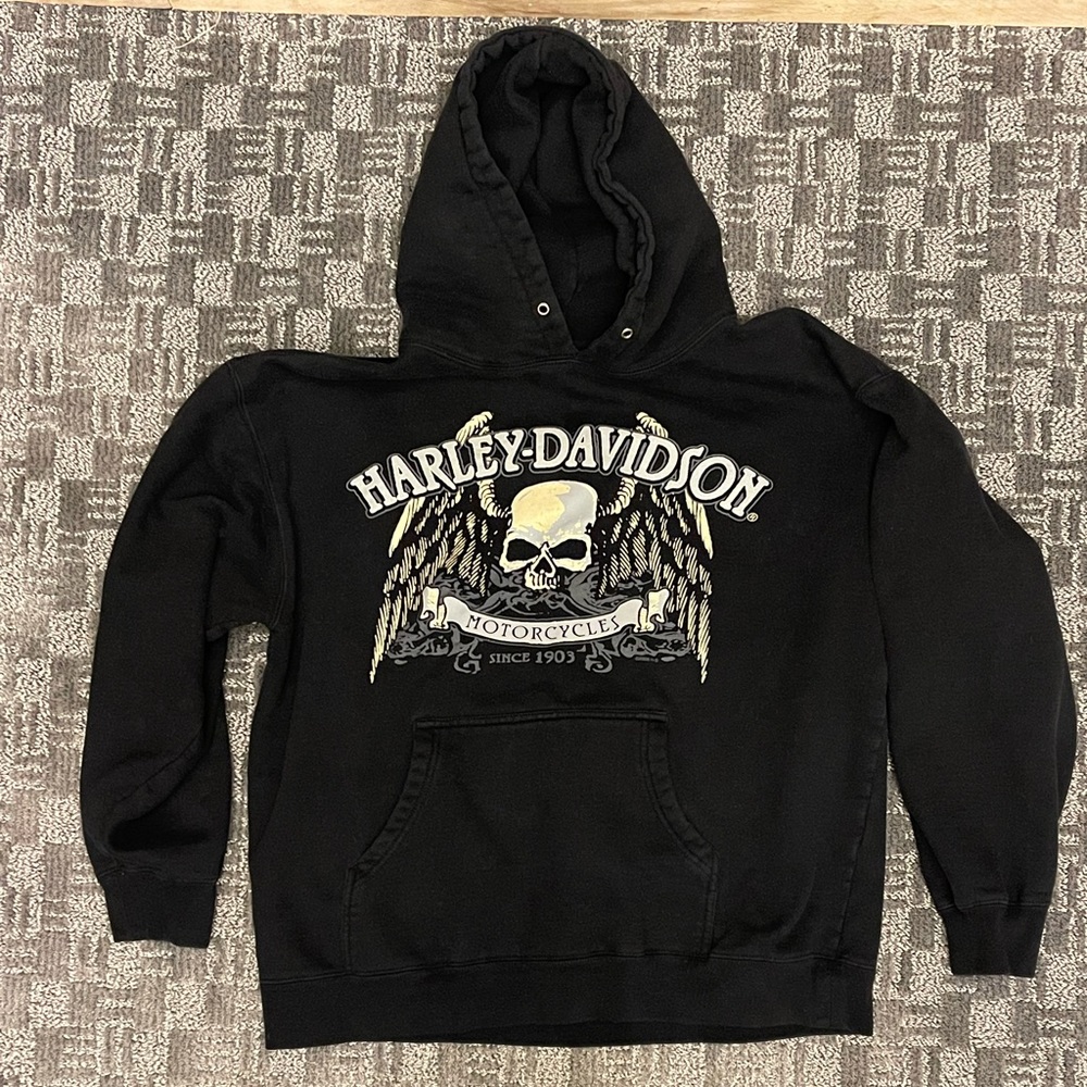HARLEY DAVIDSON Hoodie Skull & San Antonio